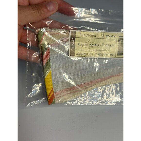 Longaberger Extra Small Foyer Basket Liner "Sunflower Stripes" #23509259 Floral - Picture 3 of 5